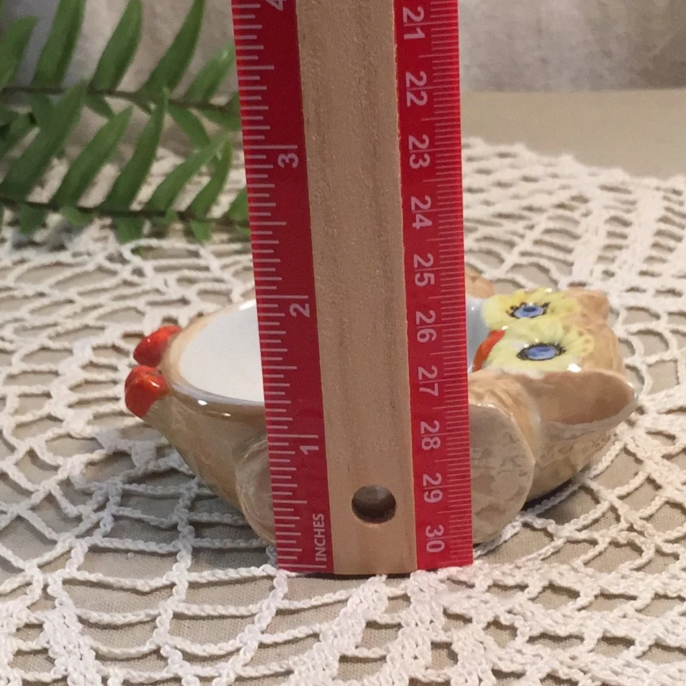 Vintage Lustreware Owl Trinket Dish Japan - Picture 12 of 12